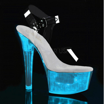 Pleaser FLASHDANCE-608CH Clr/Slv Hologram