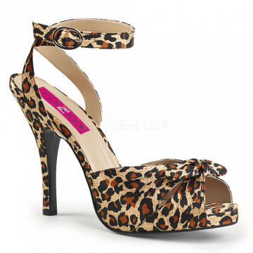 Pleaser Pink Label EVE-01 Cheetah Satin