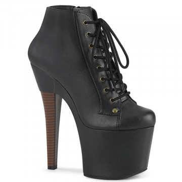 Pleaser RADIANT-1005 Blk Faux Leather/Blk Faux Lea