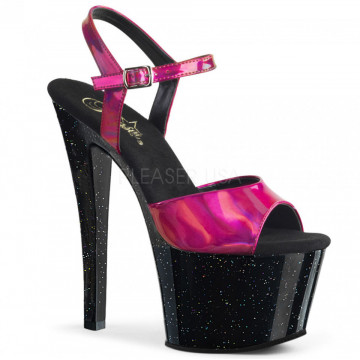 Pleaser SKY-309HG Fuchsia Hologram/Blk