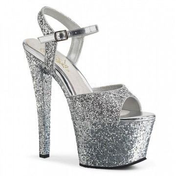 Pleaser SKY-310LG Slv Glitter/Slv Glitter