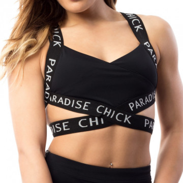 TOP CROSS LOGO BAND BLACK paradise chick