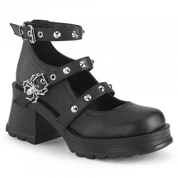 Demonia BRATTY-30 Blk Vegan Leather