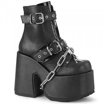 Demonia CAMEL-205 Blk Vegan Leather