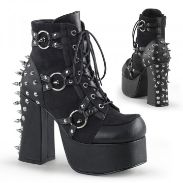 Demonia CHARADE-100 Blk Vegan Leather-Suede