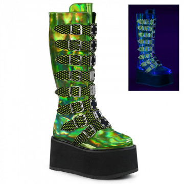 Demonia DAMNED-318 Lime Green Hologram nr 41 spedizione subito h24