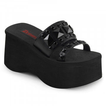 Demonia FUNN-18 Blk Vegan Leather