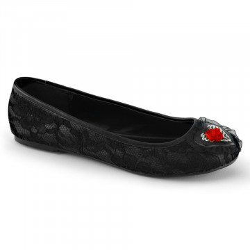 Demonia STAR-25 Blk Vegan Leather-Lace