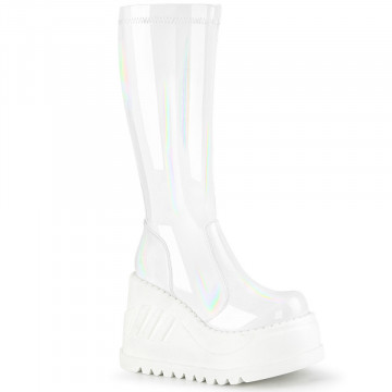 Demonia STOMP-200 Wht Hologram Stretch Patent