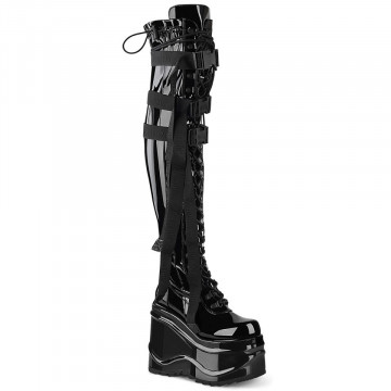 Demonia WAVE-315 Blk Stretch Pat