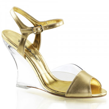 Fabulicious LOVELY-442 Clr-Gold Metallic Pu/Clr