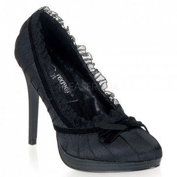 Pin Up Couture BLISS-38 Blk Satin