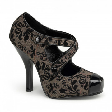 Pin Up Couture CUTIEPIE-09 Brn Tweed Fabric