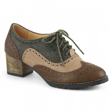 Pin Up Couture RUSSELL-34 Brown-multi Faux Leather