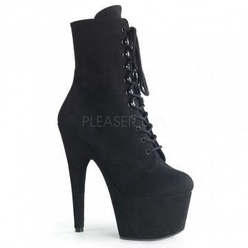 Pleaser ADORE-1020FS Blk Faux Suede/Blk Faux Suede