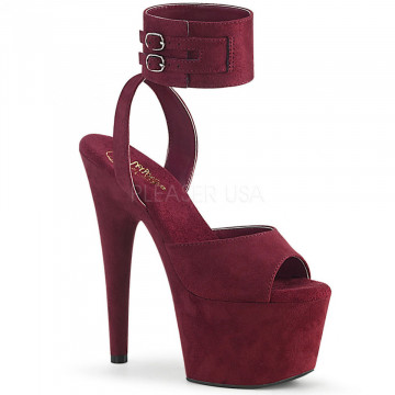 Pleaser ADORE-791FS Burgundy Faux Suede/Burgundy F