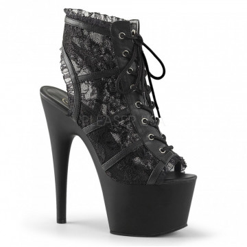 Pleaser ADORE-796LC Blk Mesh Lace/Blk Matte