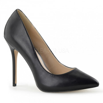 Pleaser AMUSE-20 Blk Faux Leather