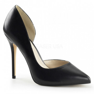 Pleaser AMUSE-22 Blk Faux Leather