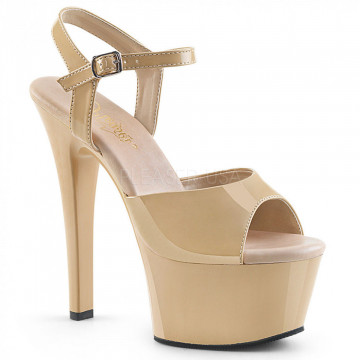 Pleaser ASPIRE-609 Cream Pat/Cream