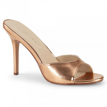 Pleaser CLASSIQUE-01 Rose Gold Metallic Pu