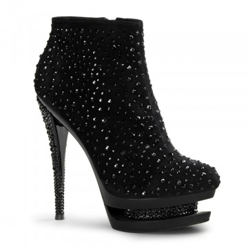 Pleaser Day & Night FASCINATE-1011 Blk Suede/Blk