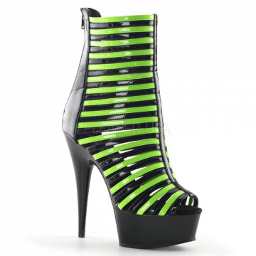 Pleaser DELIGHT-600-39 Blk-Neon Green/Blk