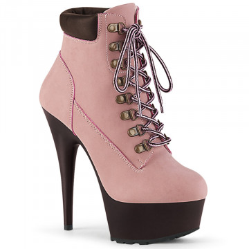 Pleaser DELIGHT-600TL-02 B. Pink Nubuck Faux Leath