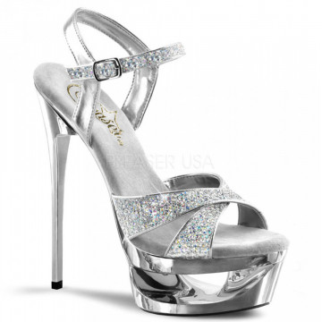 Pleaser ECLIPSE-619G Slv Multi Gltr/Slv Chrome
