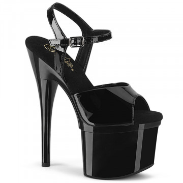 Pleaser ESTEEM-709 Blk Pat/Blk