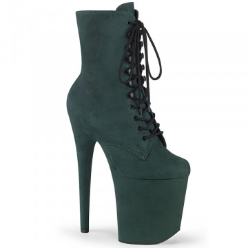 Pleaser FLAMINGO-1020FS Emerald Green F. Suede/Eme
