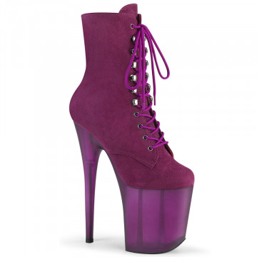 Pleaser FLAMINGO-1020FST Purple Faux Suede/Frosted Purple