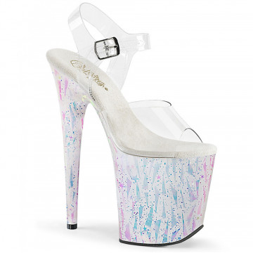 Pleaser FLAMINGO-808SPLA-2 Clr/White-Opal Hologram