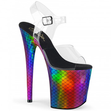 Pleaser FLAMINGO-808WR Clr/Laser Rainbow Hologram