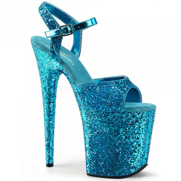 Pleaser FLAMINGO-810LG Aqua Gltr/Aqua Gltr