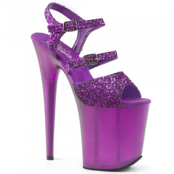 Pleaser FLAMINGO-874 Purple Glitter/Frosted Purple