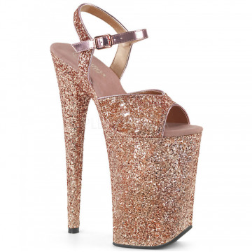 Pleaser INFINITY-910LG Rose Gold Glitter/Rose Gold Glitter