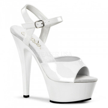 Pleaser KISS-209 Wht Pat/Wht