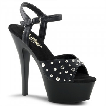 Pleaser KISS-209ST Blk Faux Leather/Blk Matte