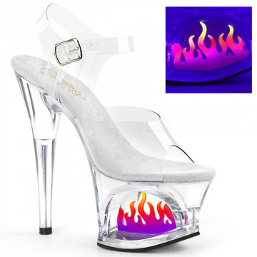 Pleaser MOON-708FLM Clr/Clr-Ombre