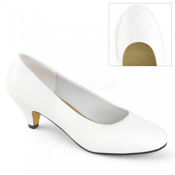 Pleaser Pink Label FEFE-01 Wht Faux Leather