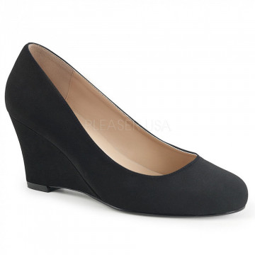 Pleaser Pink Label KIMBERLY-08 Blk Nubuck Suede