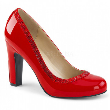 Pleaser Pink Label QUEEN-04 Red Pat