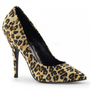 Pleaser SEDUCE-420 Leopard Print Leather