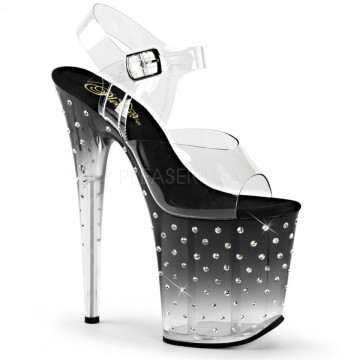 Pleaser STARDUST-808T Clr/Blk-Clr