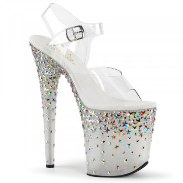 Pleaser STARSPLASH-808 Clr/Frost(Slv Hologram Stars)
