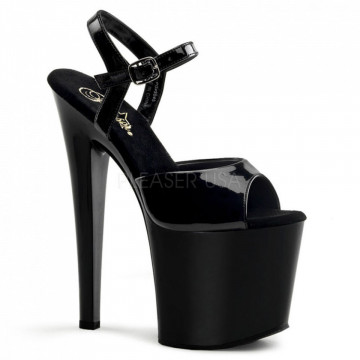 Pleaser TABOO-709 Blk Pat/Blk