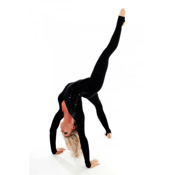 Wink Pole Wear Tuta intera danza Cerchio Aeiral Tessuto con brillanti