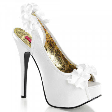 Bordello TEEZE-56 Wht Satin