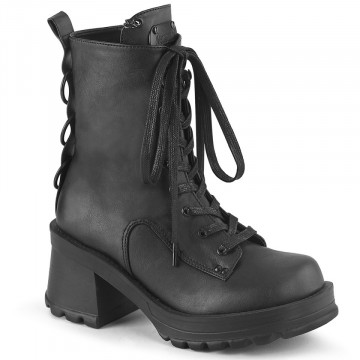 Demonia BRATTY-50 Blk Vegan Leather